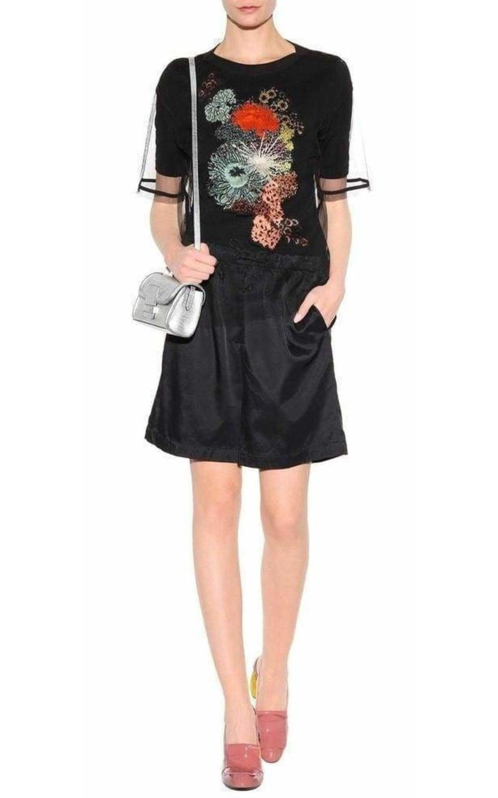 Black Mesh Sheer Shirt - 2