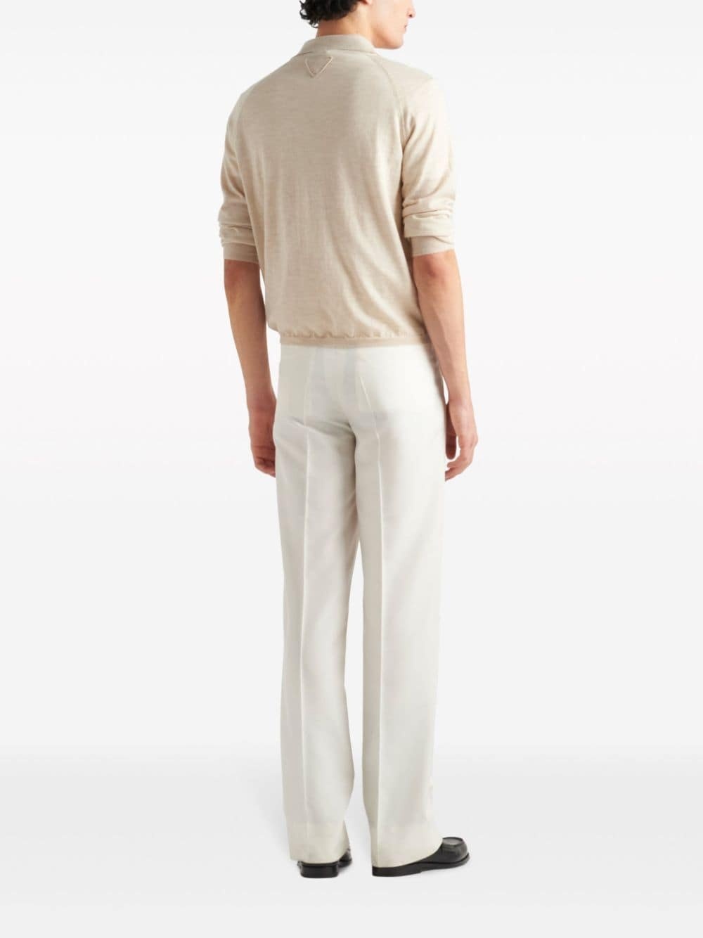 short-sleeve wool polo shirt - 3