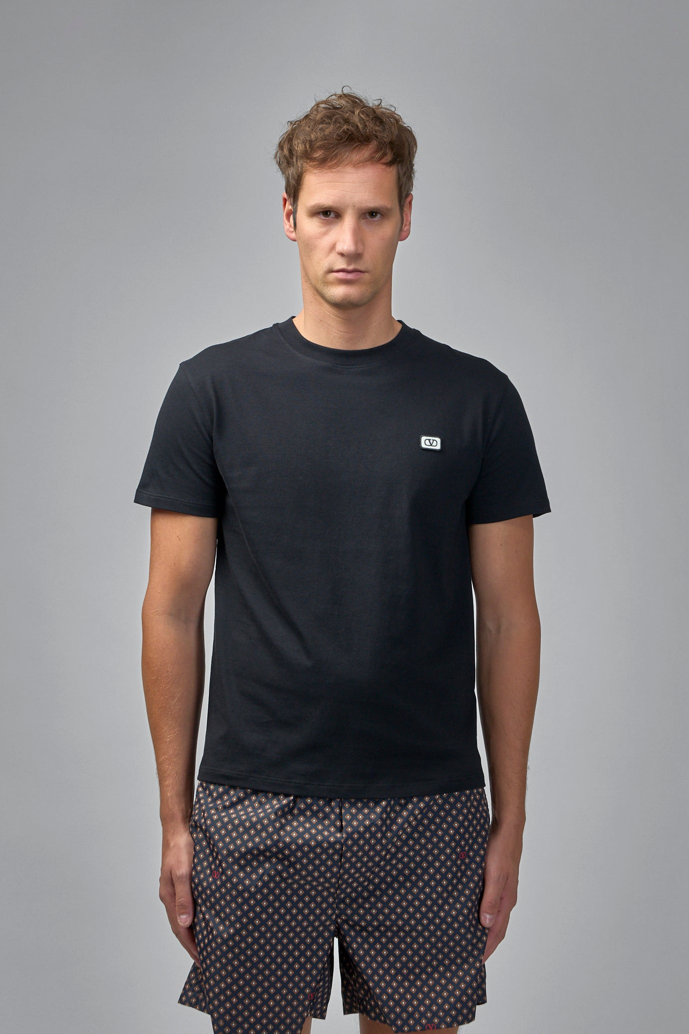 Cotton T-shirt With Vlogo Patch - 3