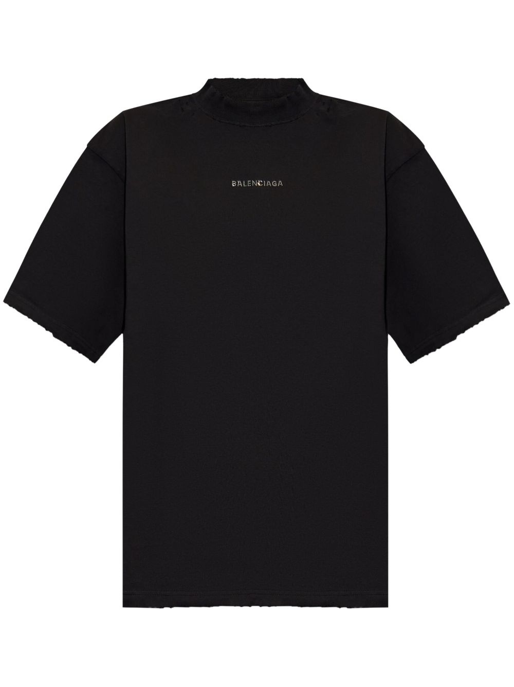 【BALENCIAGA】Rhinestone Logo Cotton T-Shirt Balenciaga Distressed Rhinestone-Logo T-Shirt | Harrods US