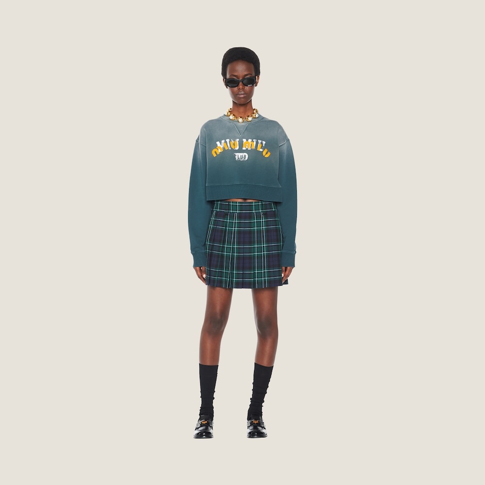 Garment-dyed cotton fleece sweatshirt - 1