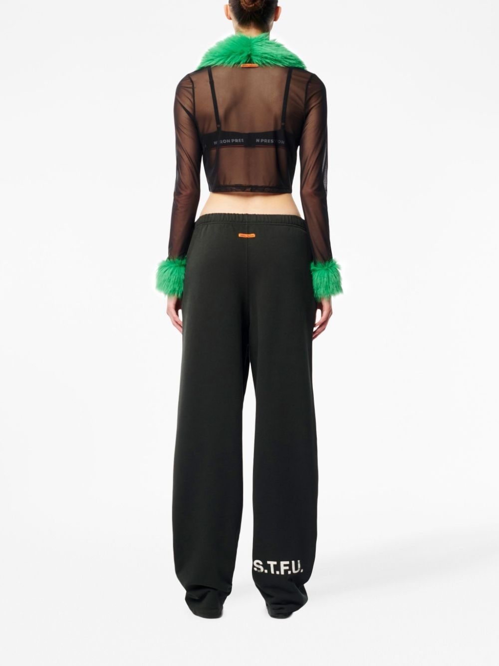 logo-patch cotton track pants - 4
