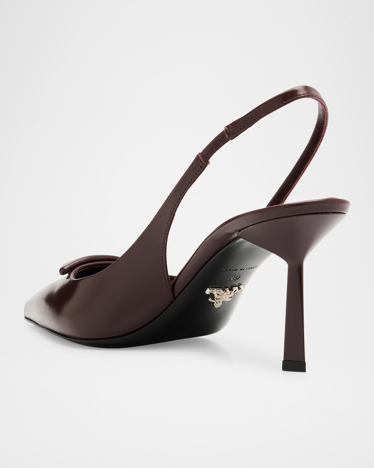 Patent Padded Triangle Slingback Pumps - 4