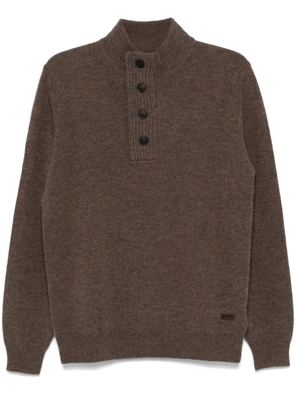 logo-patch sweater - 1