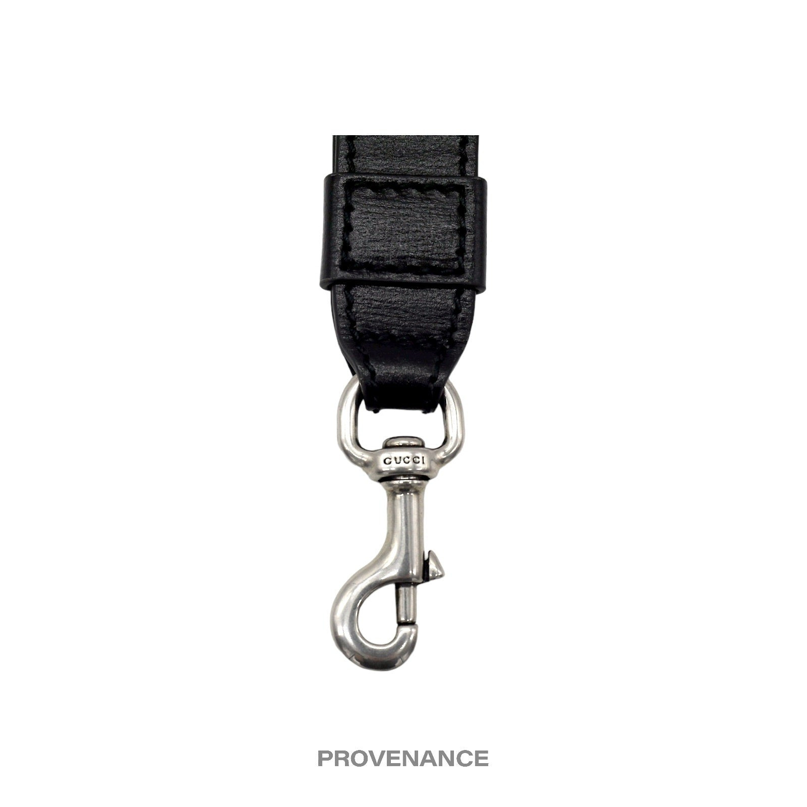 Gucci Clutch Lanyard - Black Leather Aged SIlver - 4