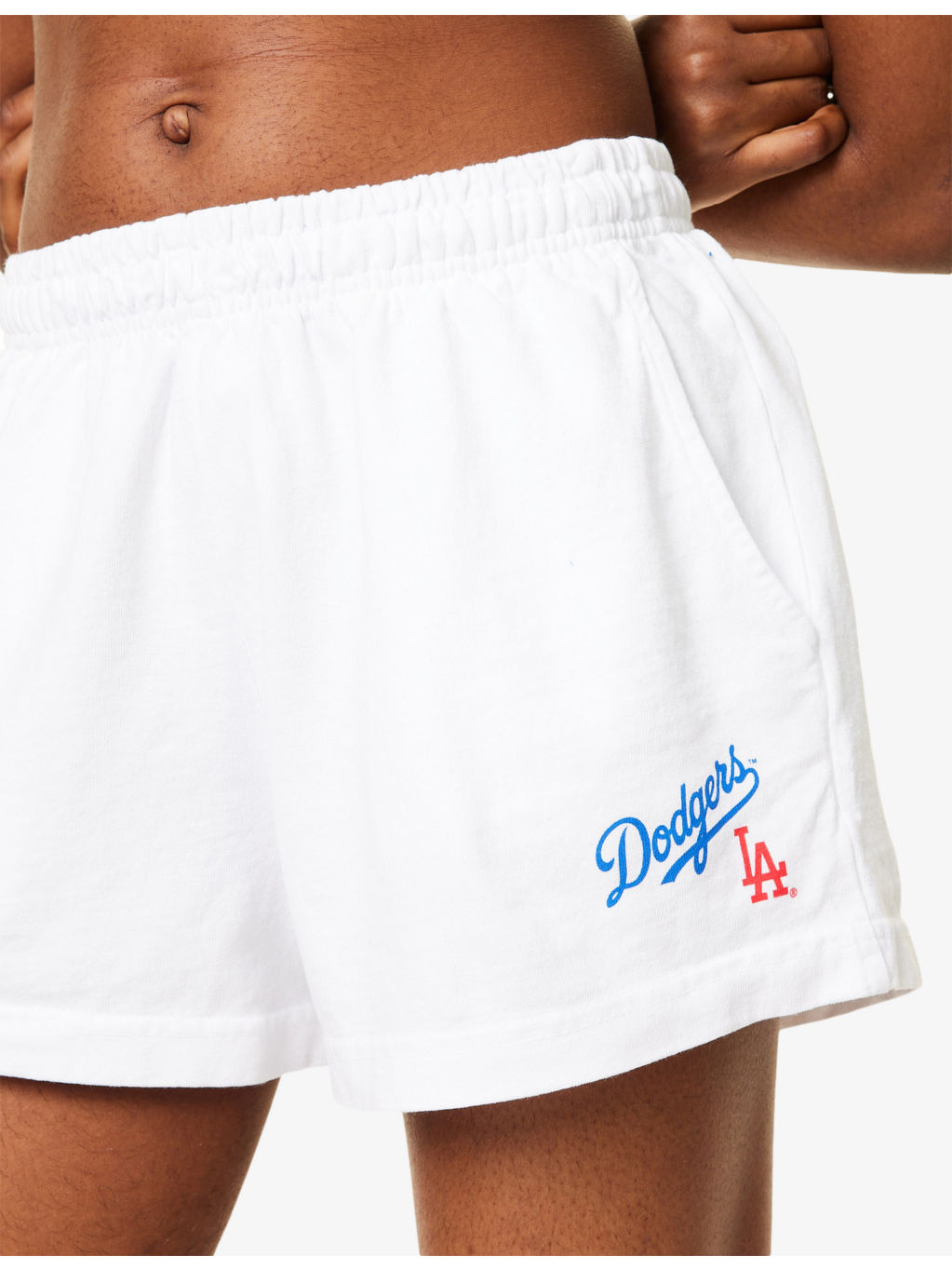 Dodgers Serif Disco Brand-Print Cotton-Jersey Shorts - 5