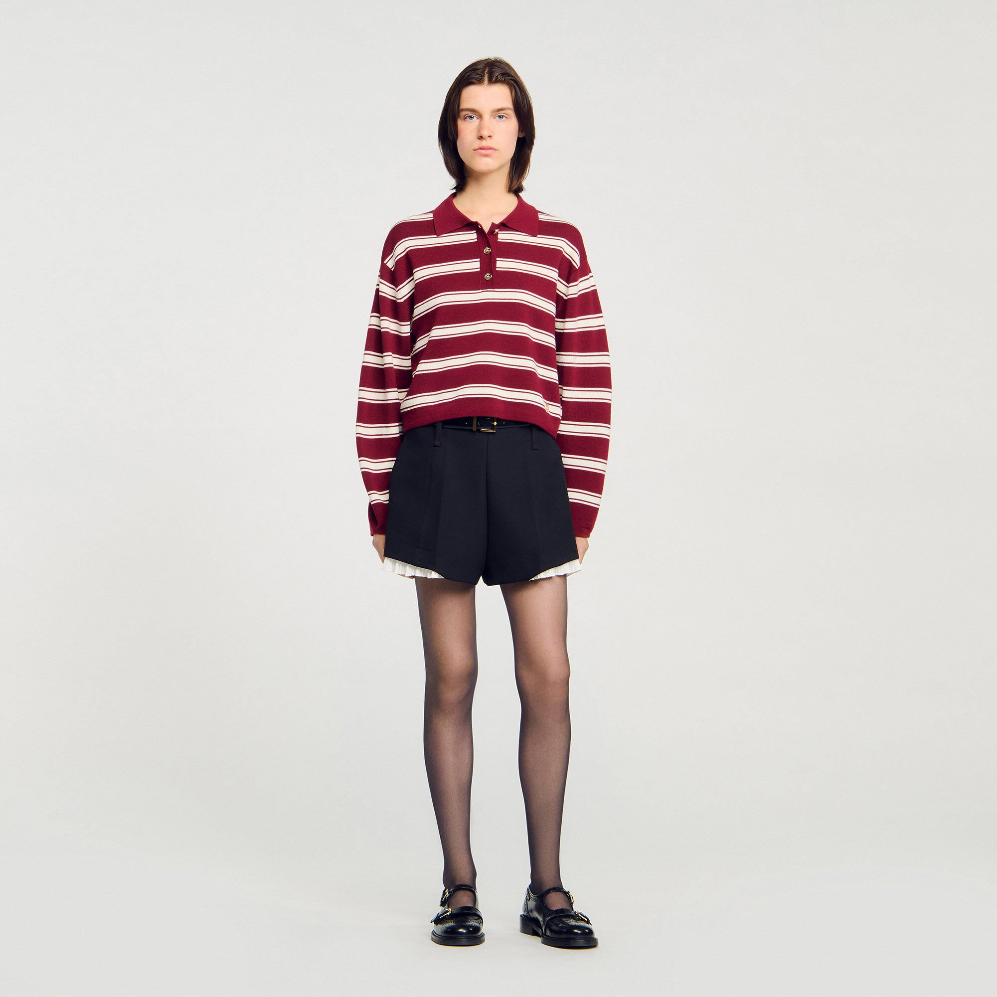 STRIPED POLO SWEATER - 2