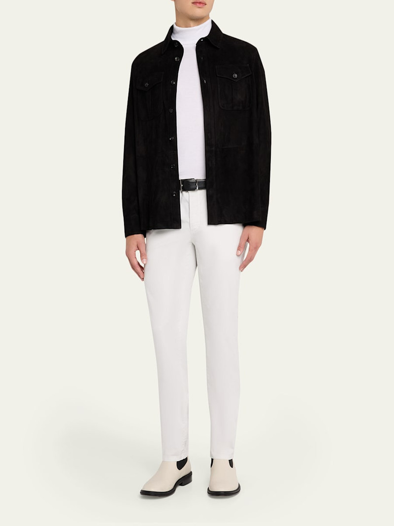 Ralph Lauren Men's Barron Suede Flap-Pocket Overshirt outlook