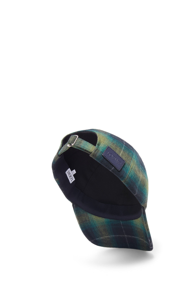 Loewe Patch cap in tartan wool outlook