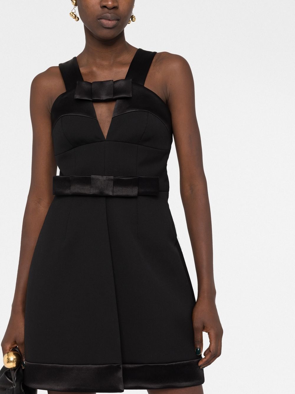 bow-detail mini dress - 3