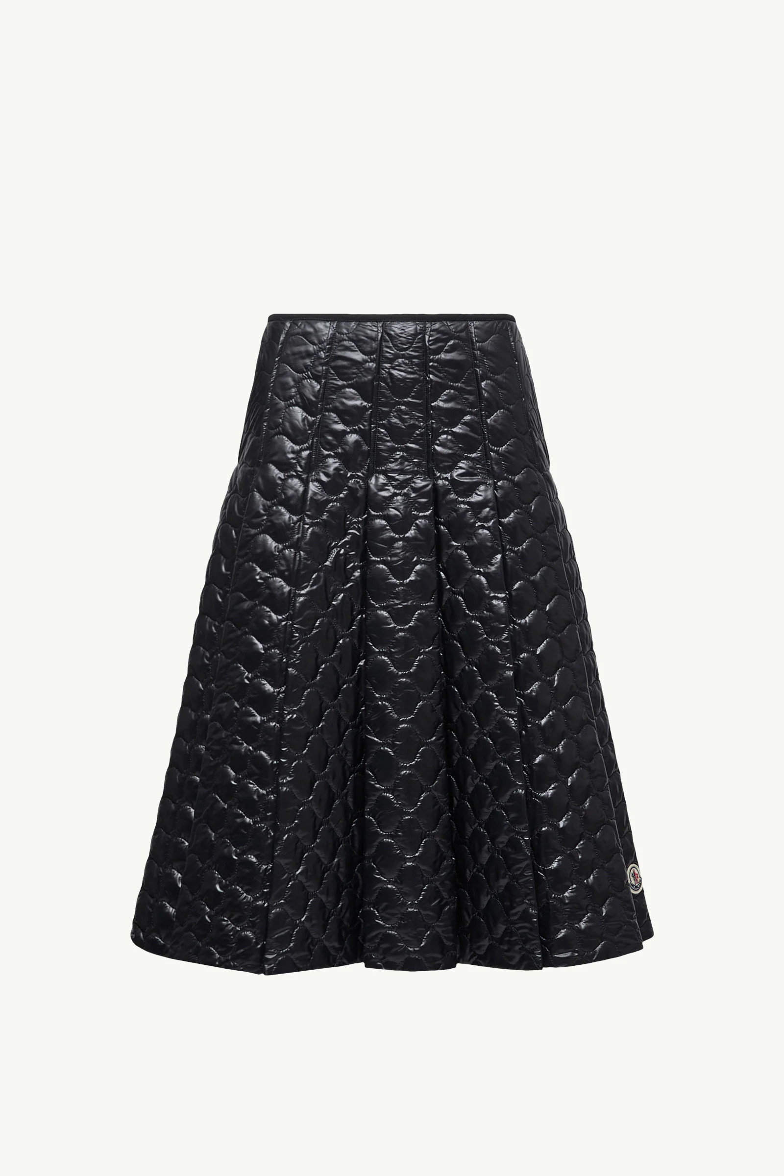 Square-Quilted Padded Midi Skirt - 1