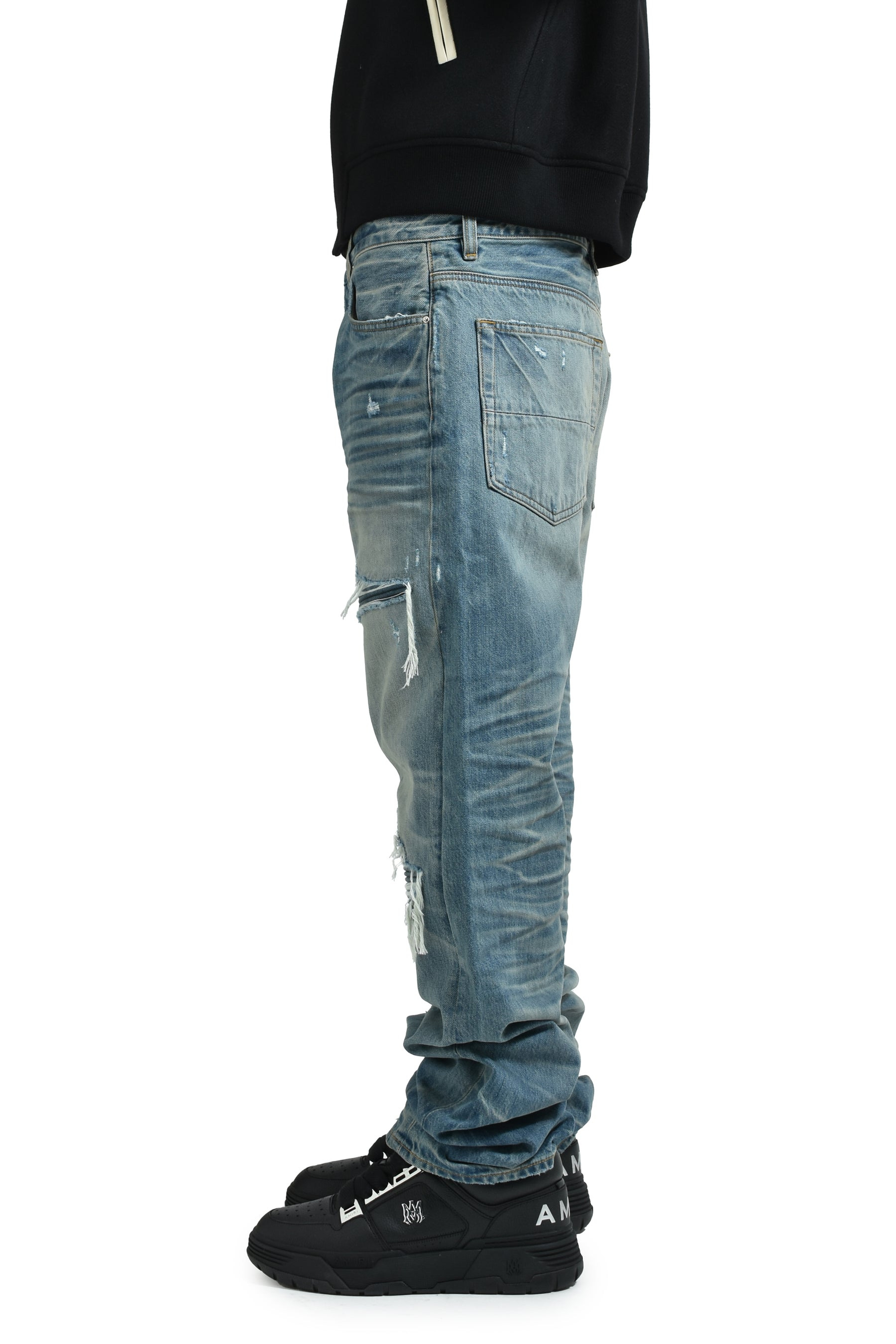 PLEATED DENIM STRAIGHT MX1 JEAN / IND - 3