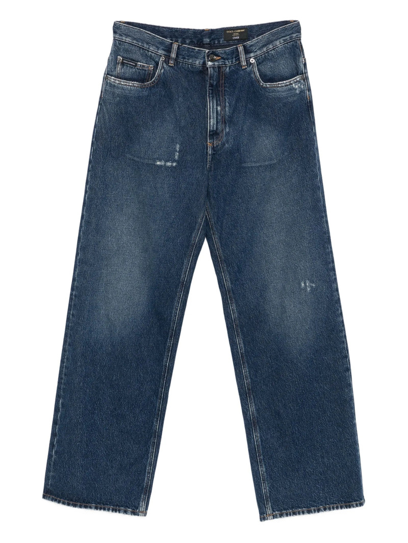 Dolce & Gabbana Distressed Straight-leg Jeans 1