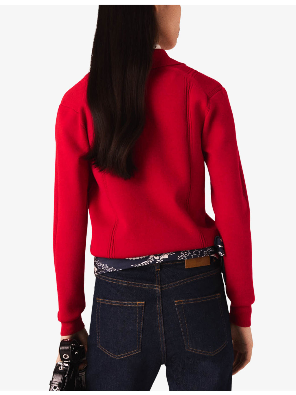 Logo-Embroidered Long-Sleeve Wool-Blend Polo - 3