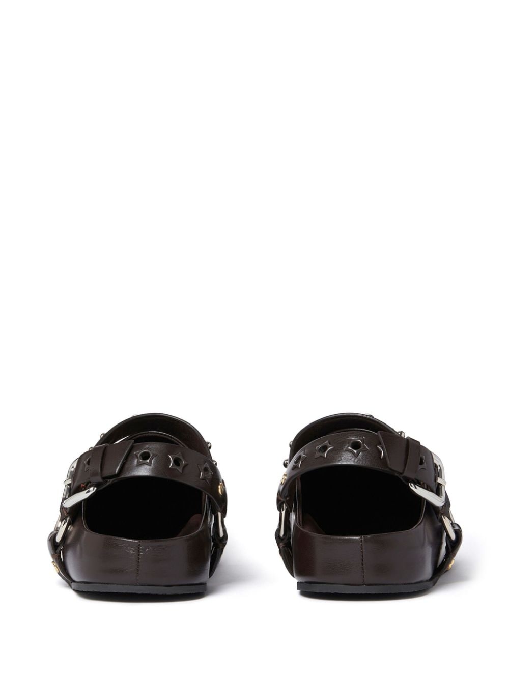 Elyse studded faux-leather mules - 3
