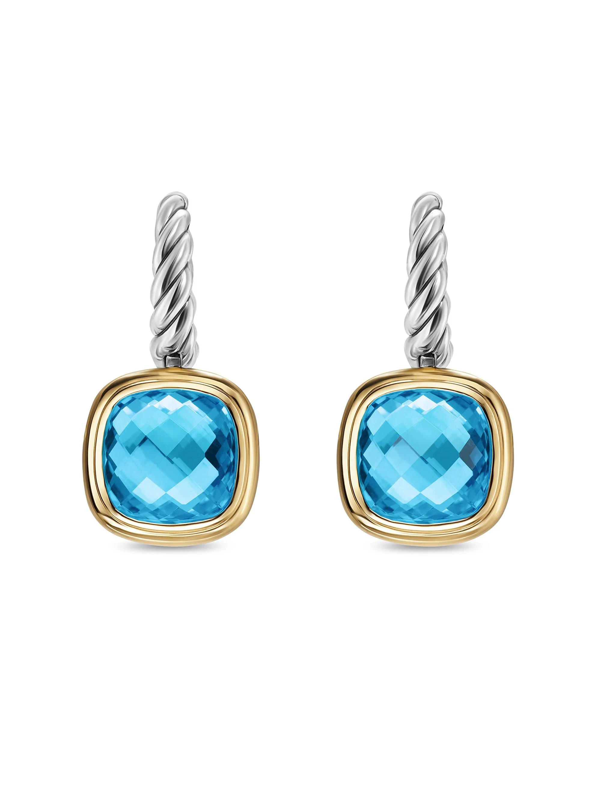 Women's Albion Drop Earrings in Sterling Silver - Blue Topaz - 1