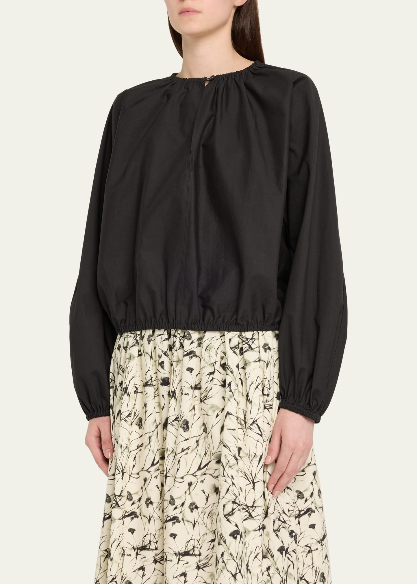 Wendy Blouson Technical Poplin Top - 4