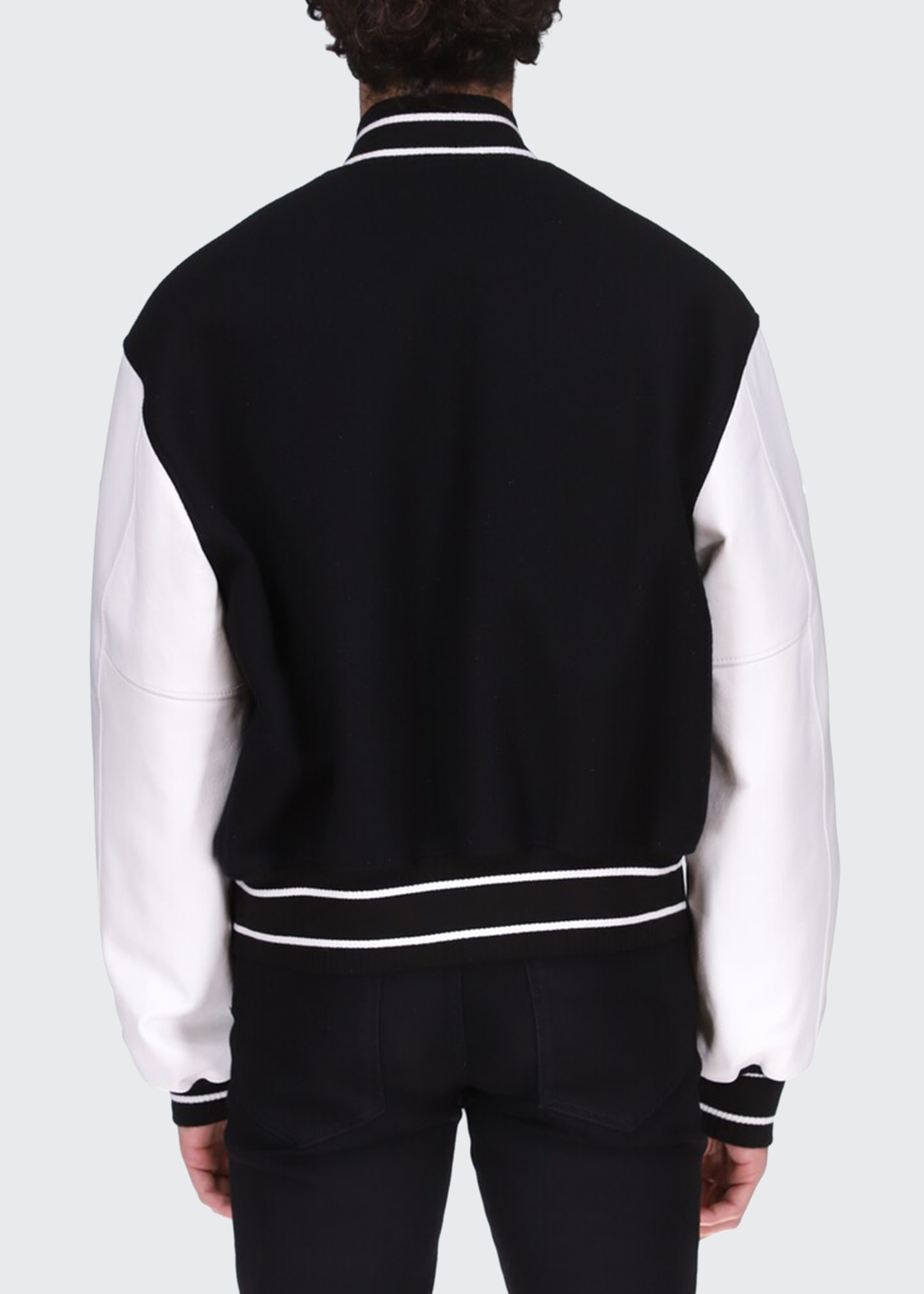 Men's Wool-Leather Logo Varsity Jacket - 3