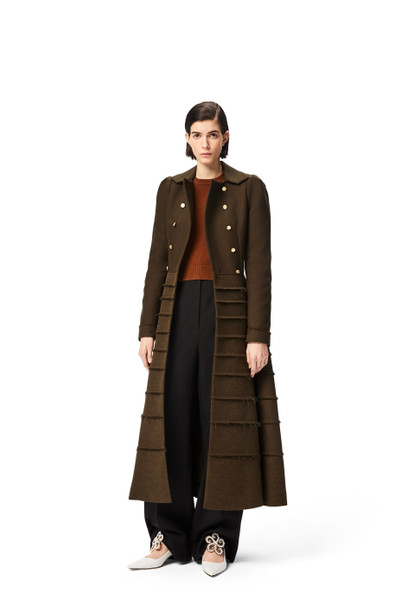 Loewe Raw edge coat in wool outlook