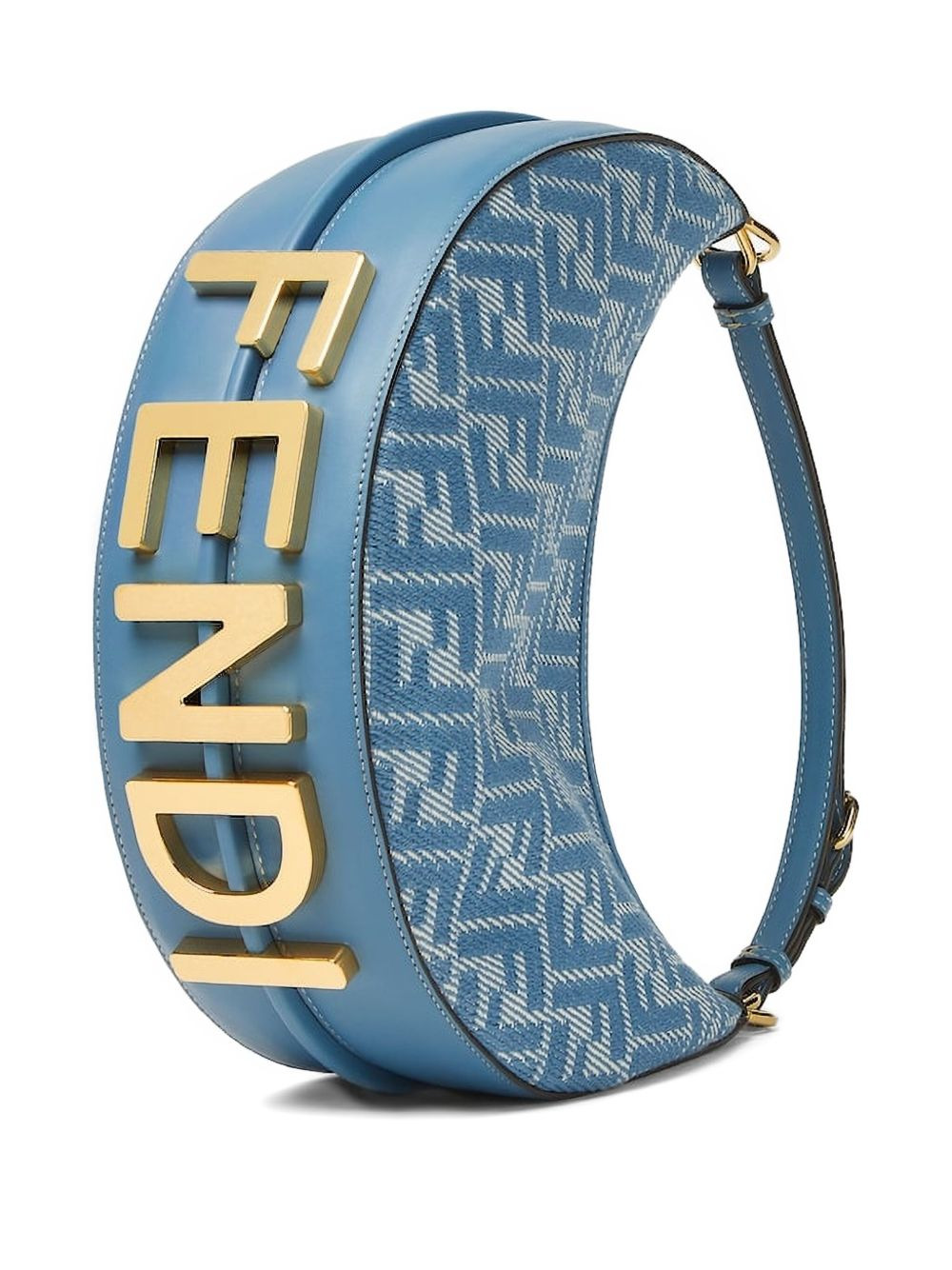 Fendi logo crescent shoulder bag - 3