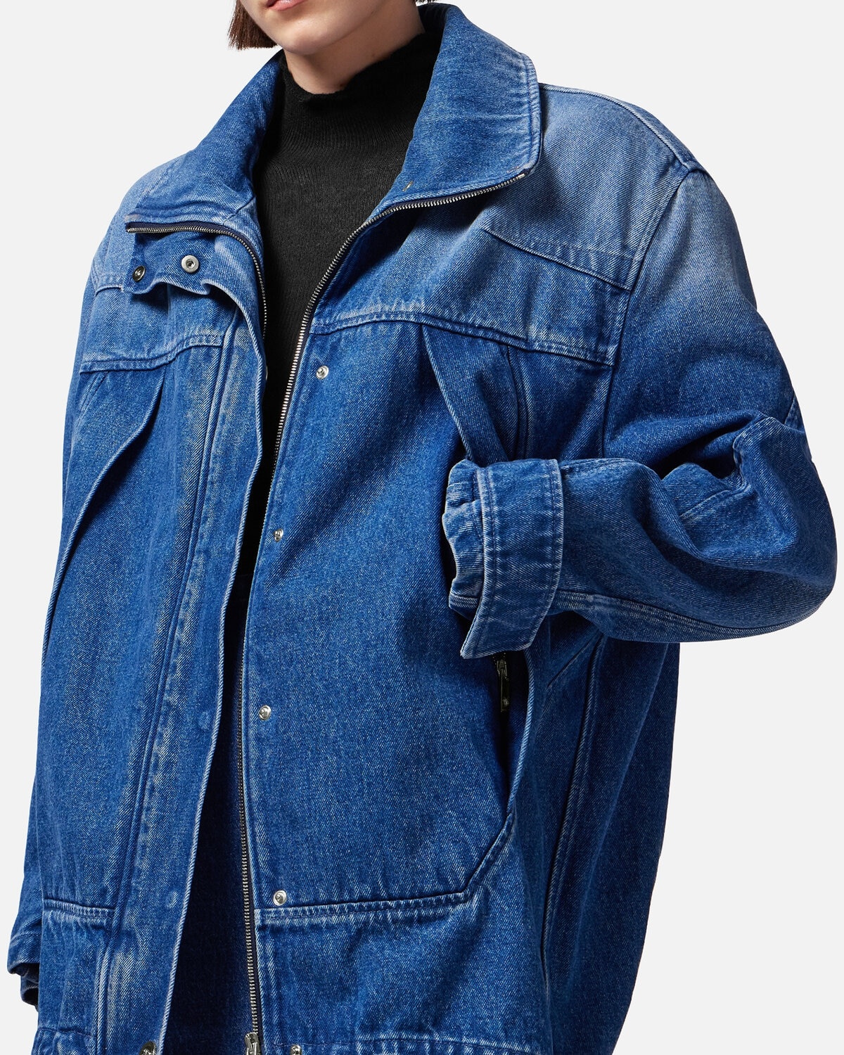 Cocoon Denim Parka Jacket - 5