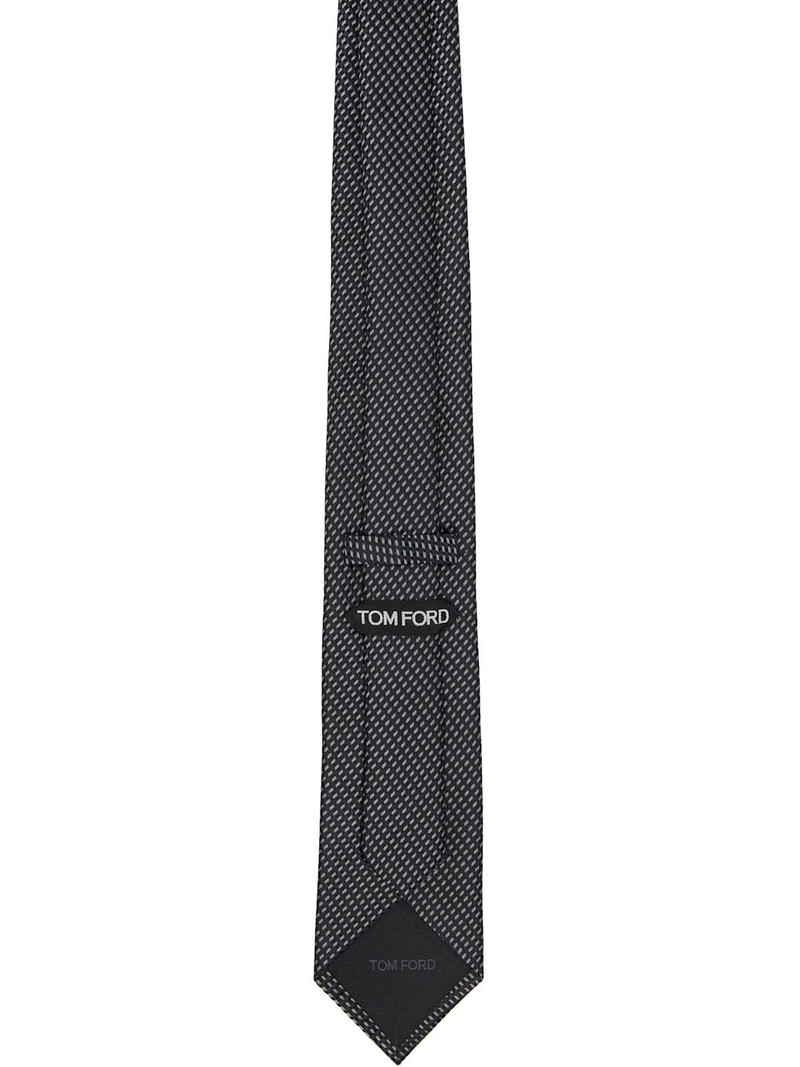 TOM FORD Black Tonal Alternate Weave 8 cm Tie outlook