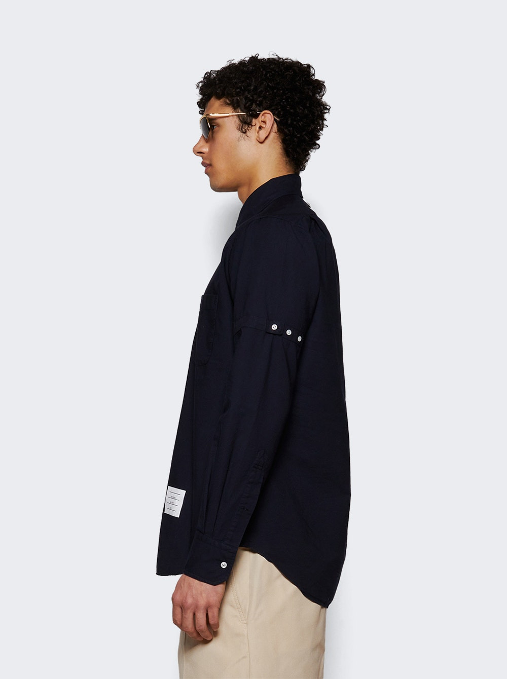 Oxford Armband Shirt Navy - 3