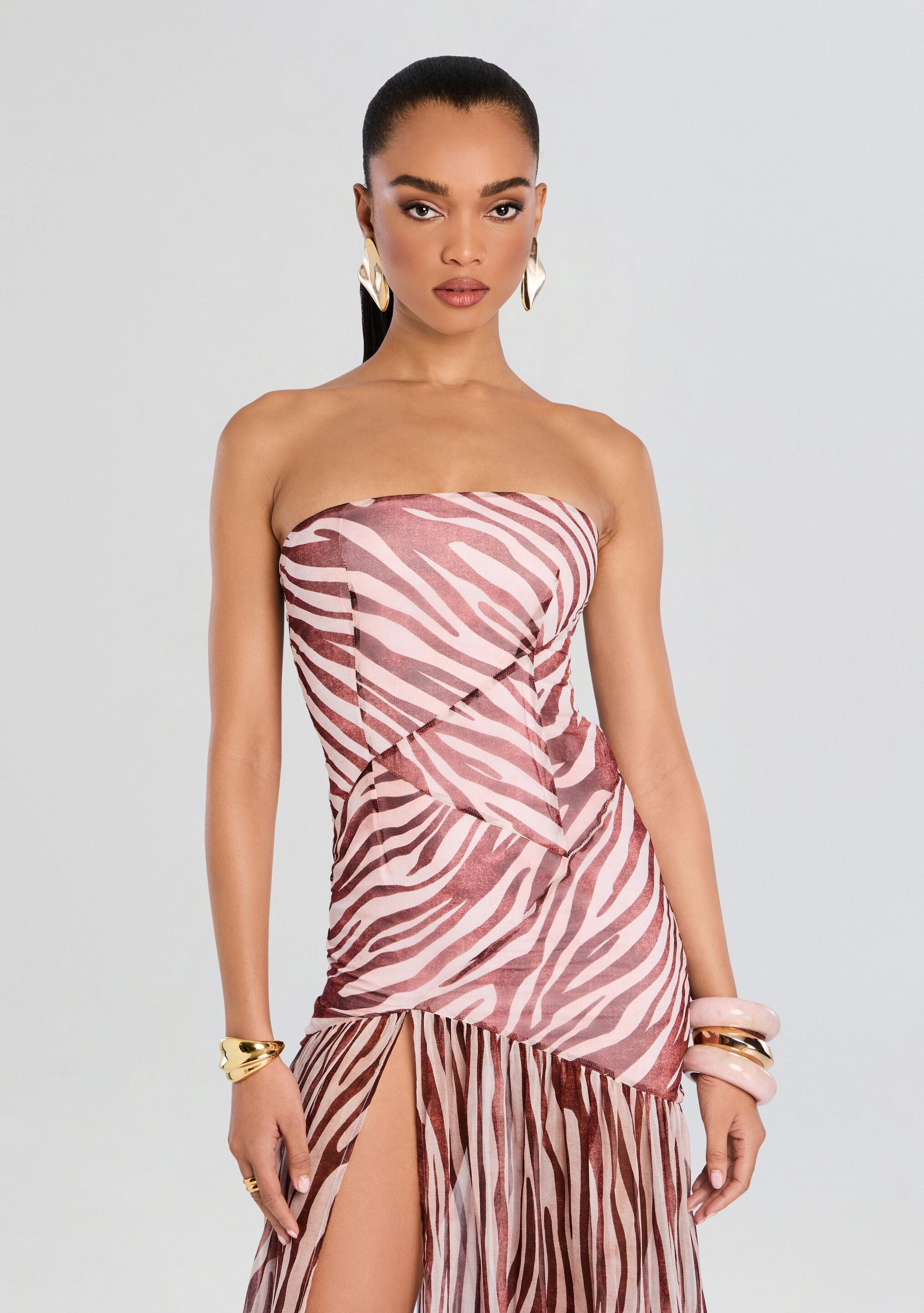 NICOLE SILK CHIFFON DRESS - 5