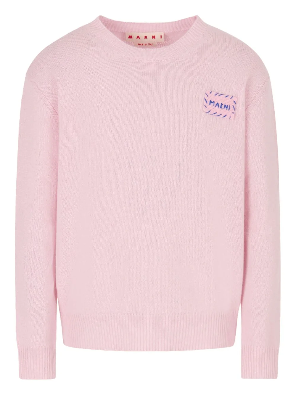 logo-patch crew-neck sweatshirt - 1