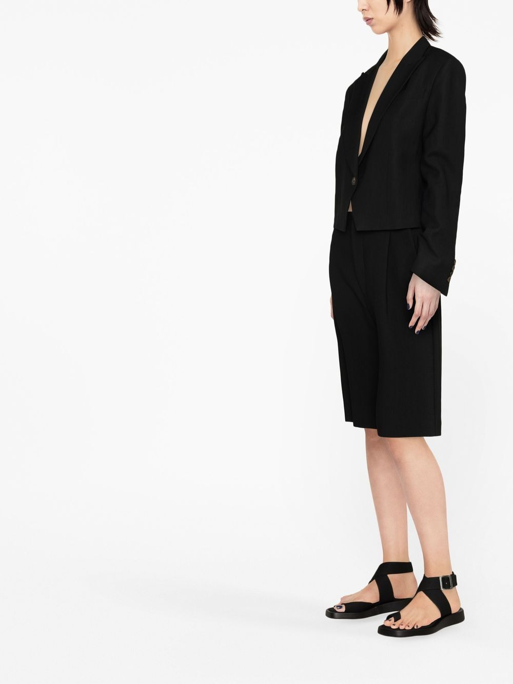 boxy woven blazer jacket - 4