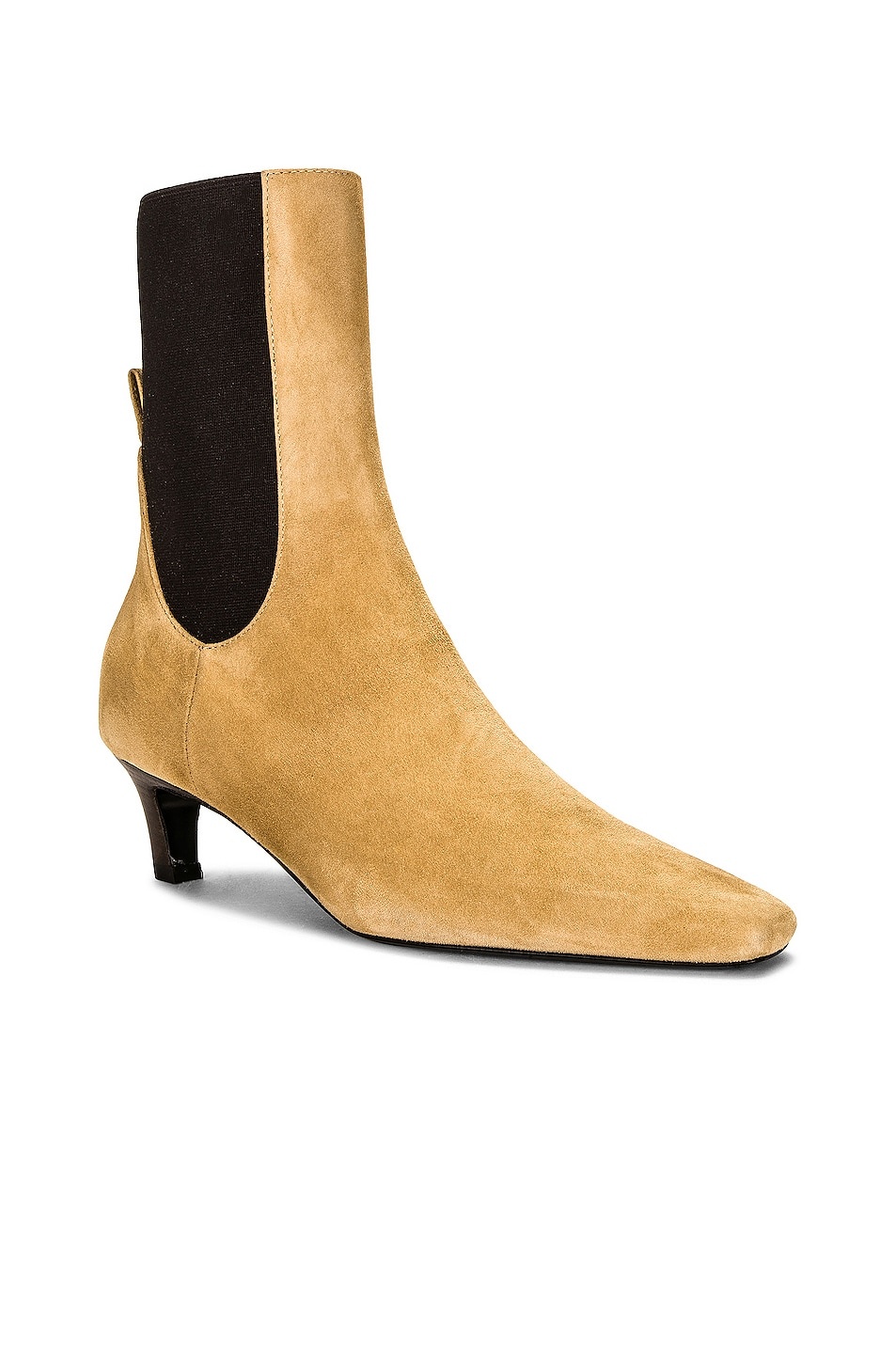 The Mid Heel Suede Boot - 2