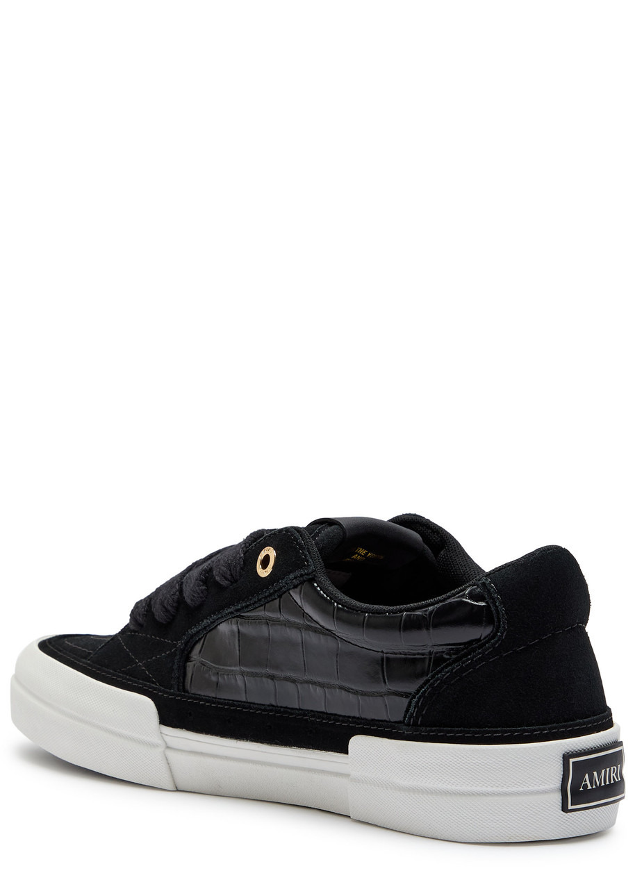 Amiri Sunset Skate Crocodile-effect Suede Sneakers - 2