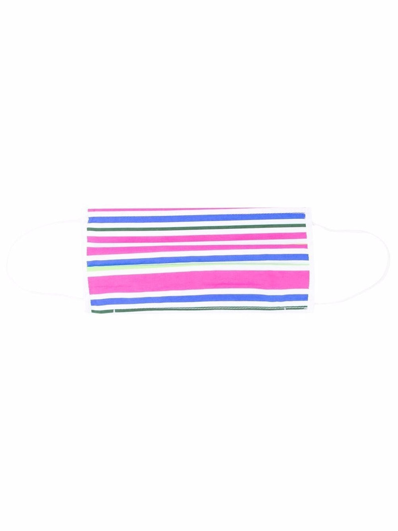 stripe-print face mask 1