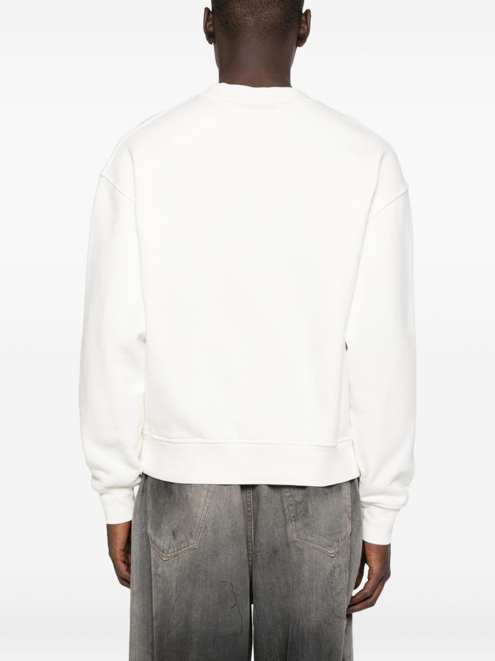 logo-print cotton sweatshirt - 4