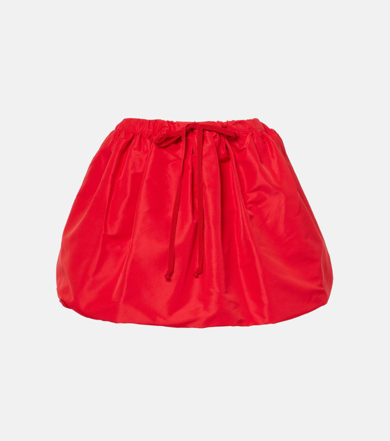 Puffy faille mini skirt - 1