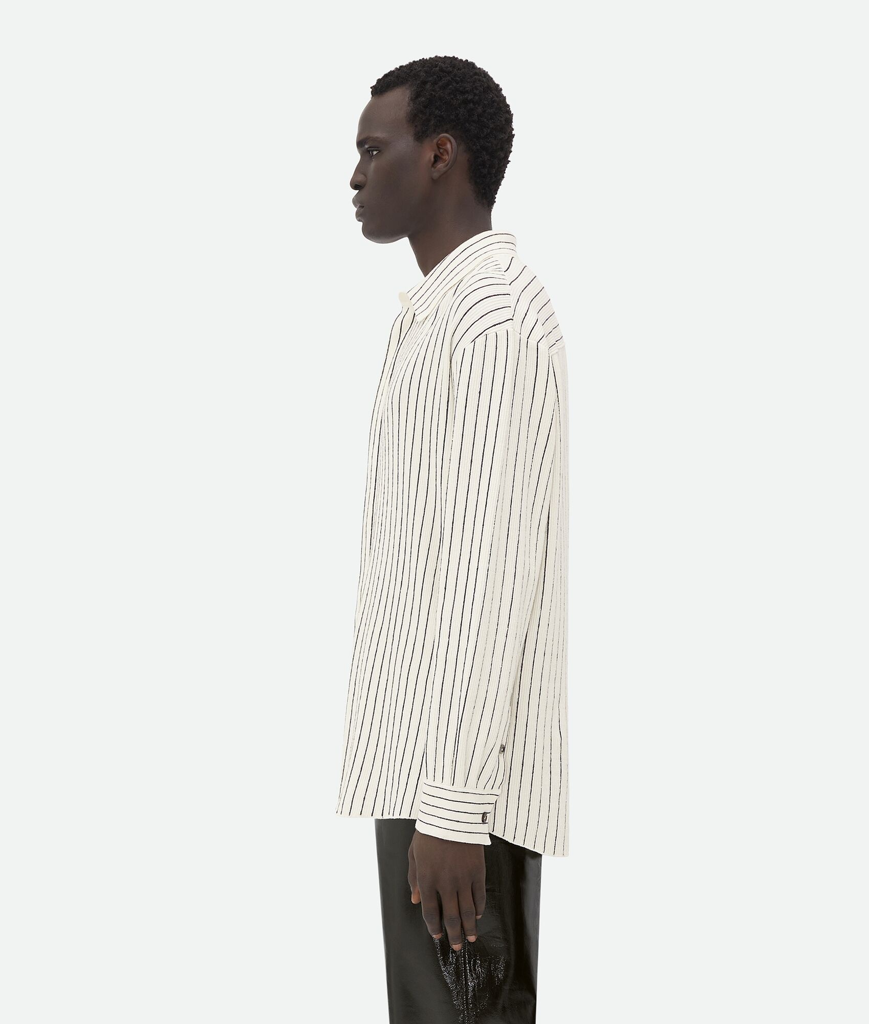 Pinstripe Knitted Linen Shirt - 2