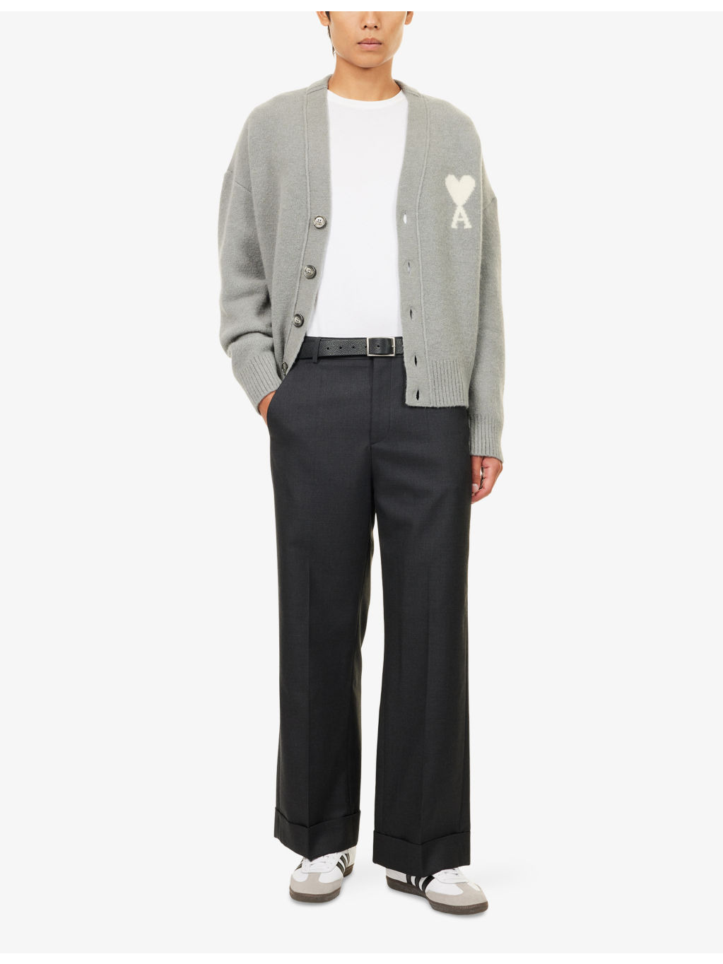 Logo-Intarsia Brushed Wool-Blend Cardigan - 2