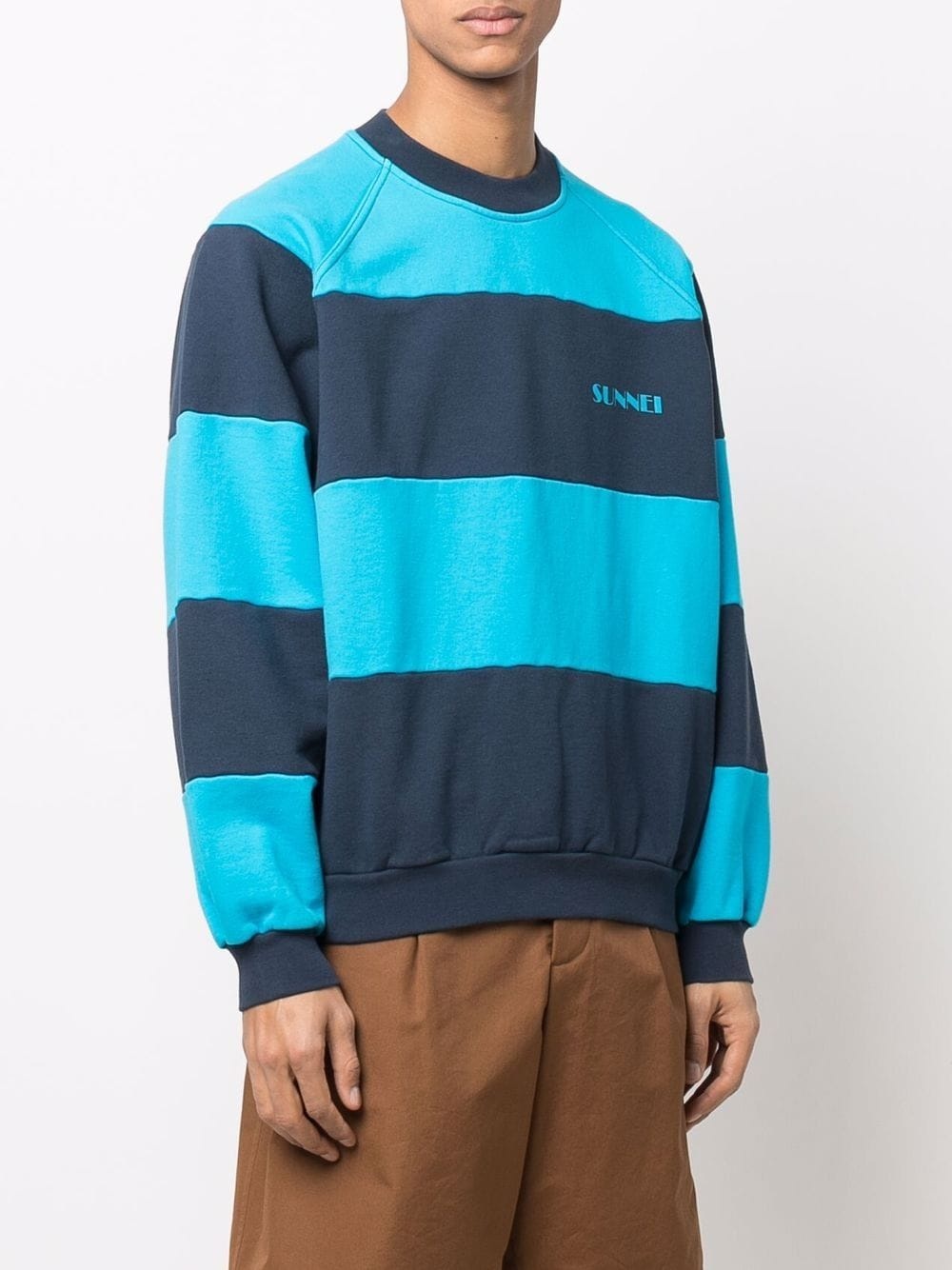 logo striped sweatshirt - 3