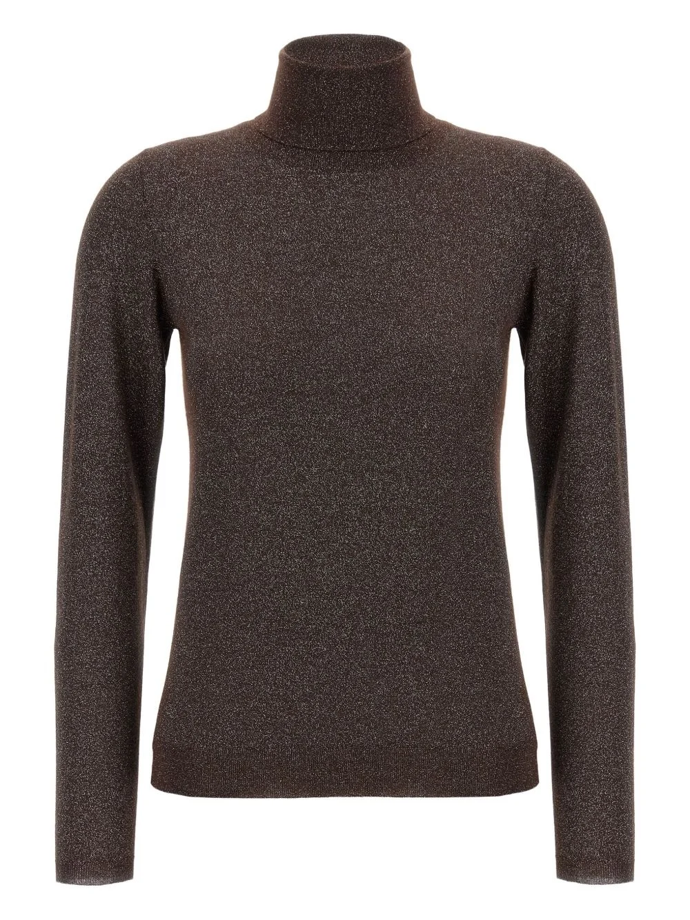 roll-neck lurex-detail sweater - 1