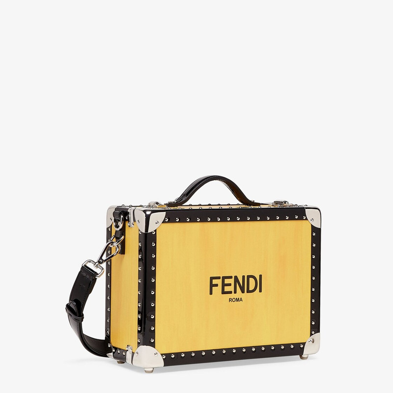 FENDI Yellow leather suitcase outlook