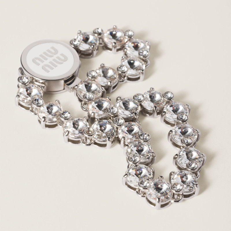 Miu Miu Metal bracelet with crystals outlook