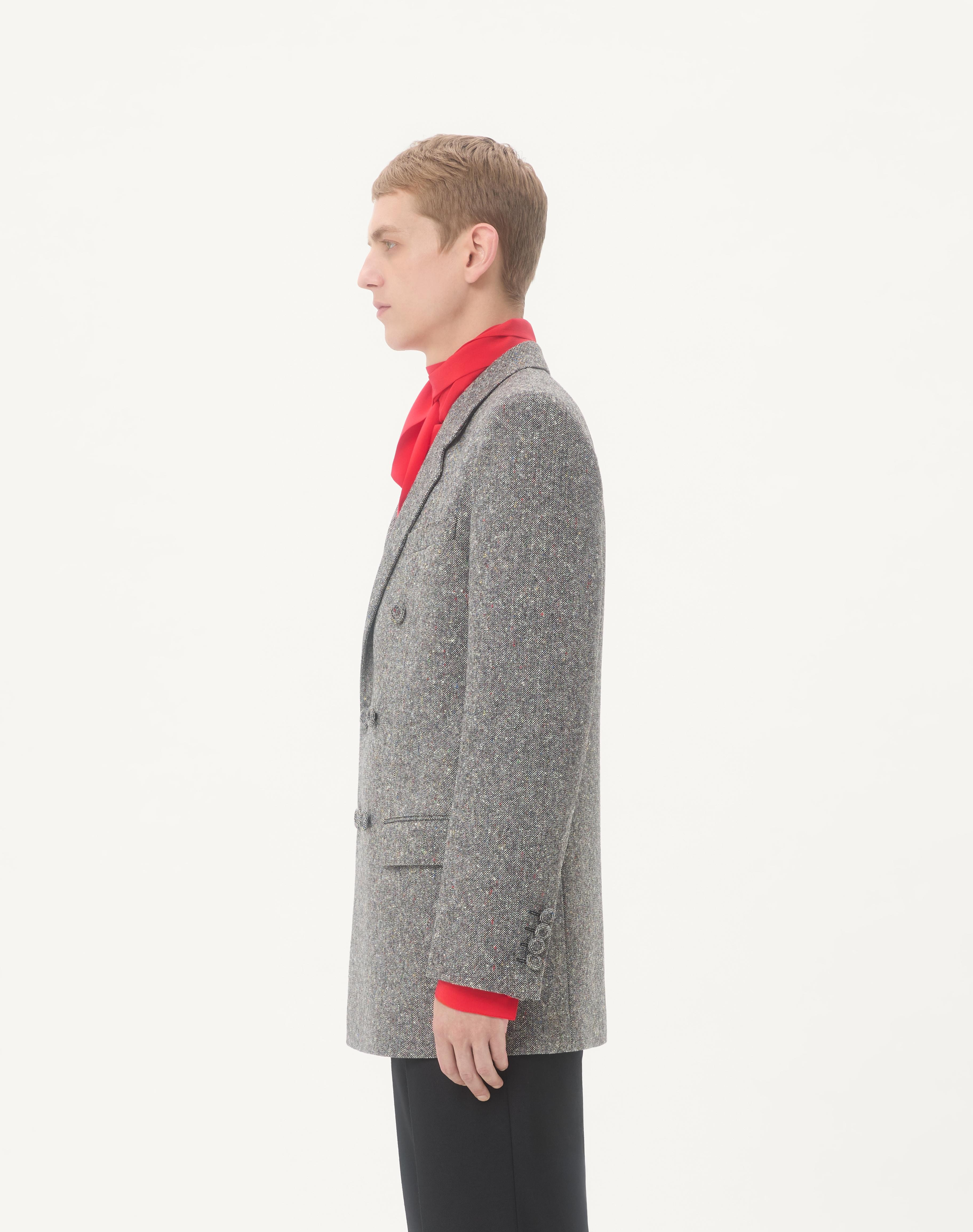 VALENTINO DOUBLE-BREASTED JACKET IN NATTÉ BOUTONNÉ WOOL - 5