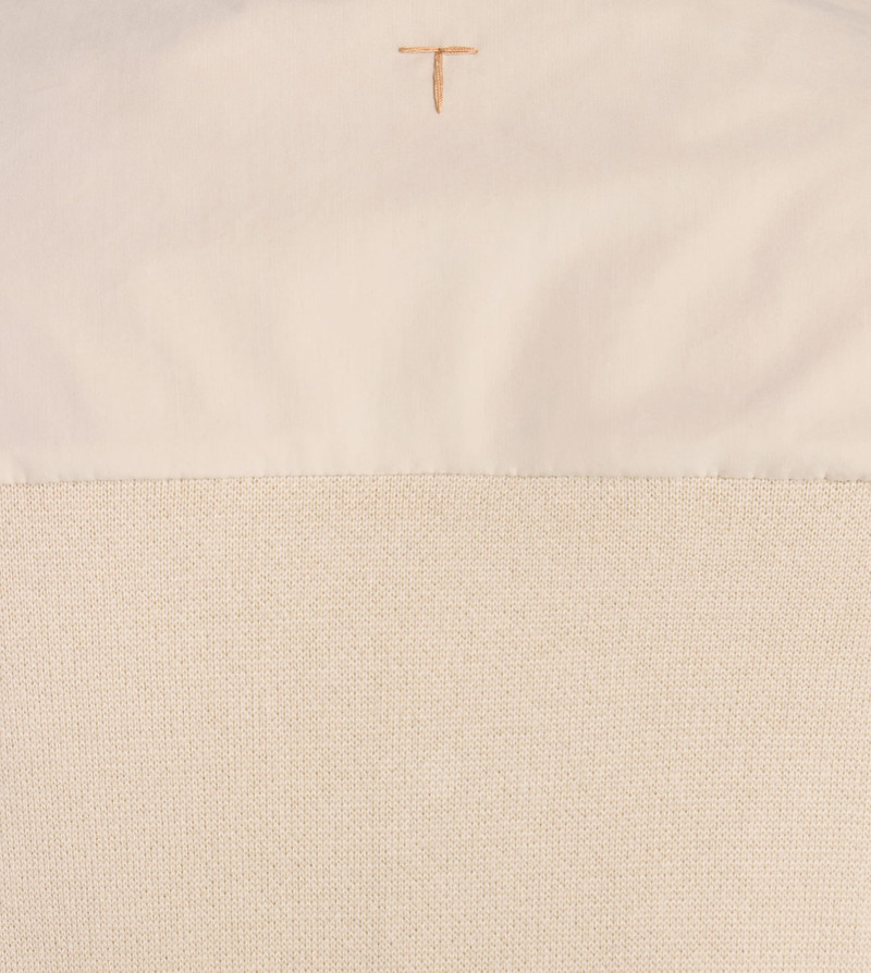 BOMBER JACKET IN TECHNICAL COTTON - BEIGE 8