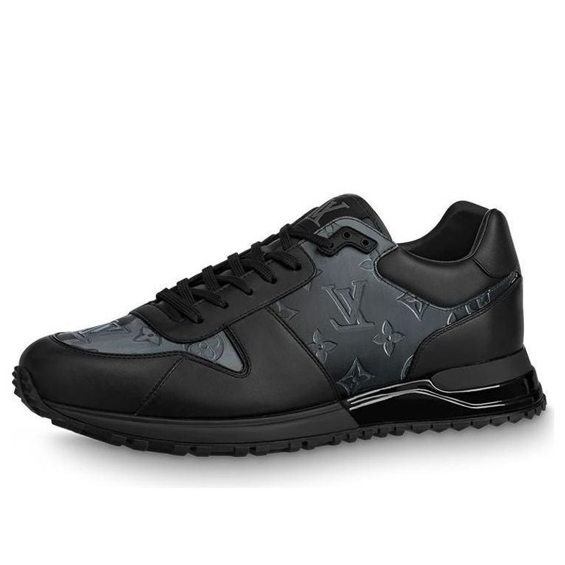 LOUIS VUITTON Run Away Sneakers 'Black with Grey Monogram' 1A8KJA - 1