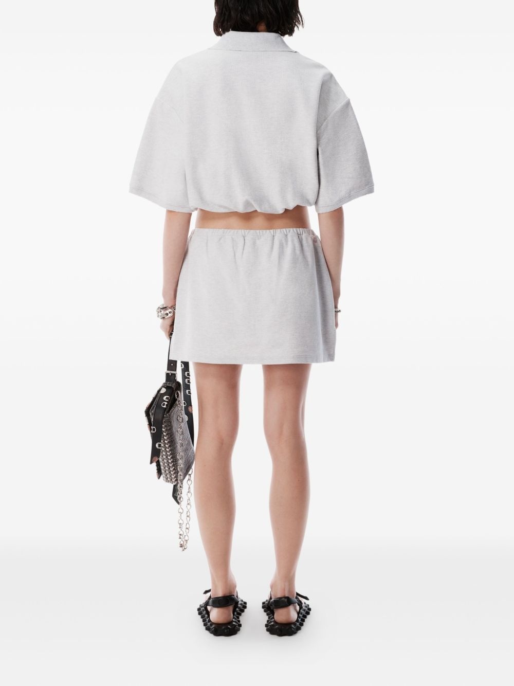 elasticated-hem polo top - 3