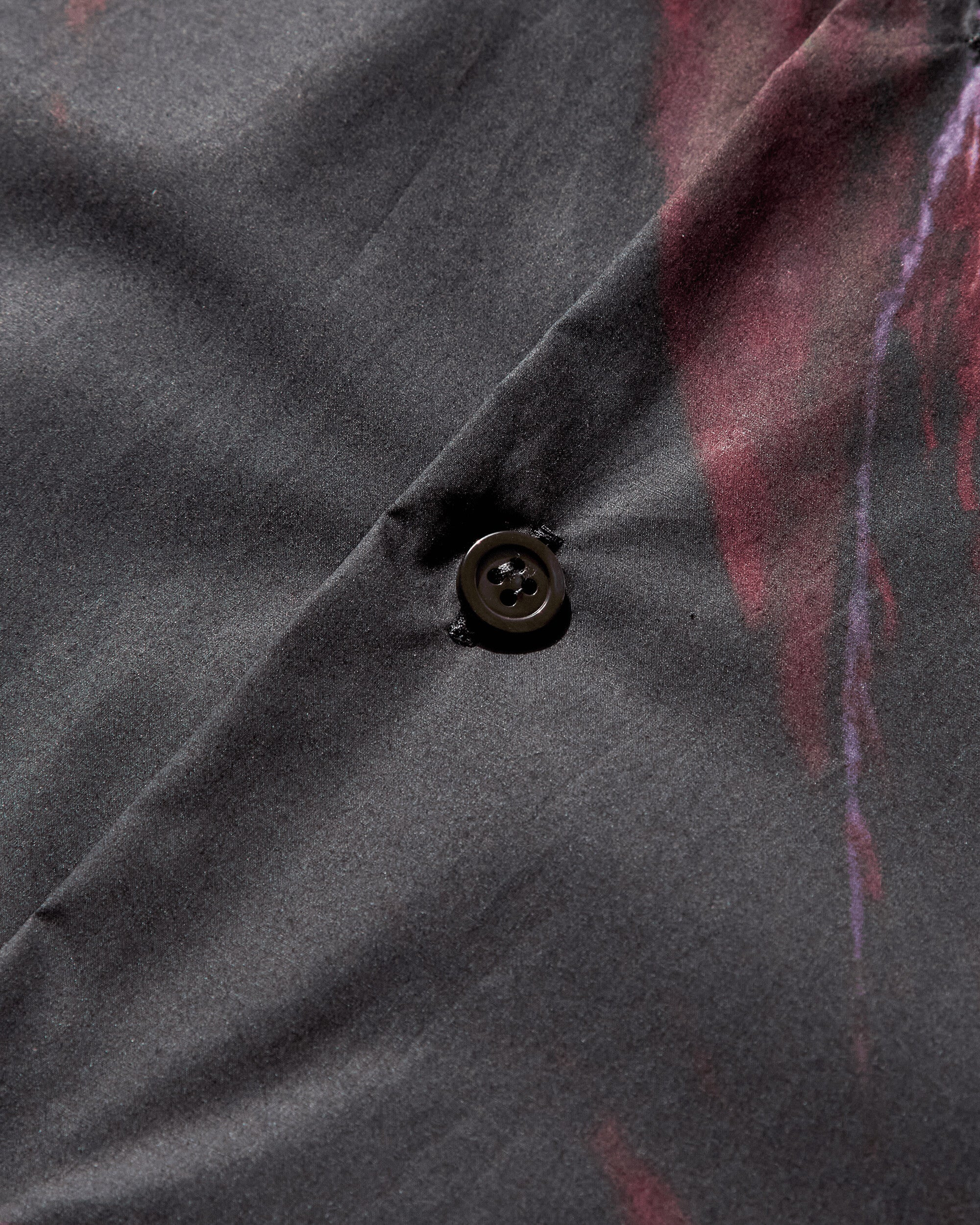Men's Loose Cotton Shirt Black - 4