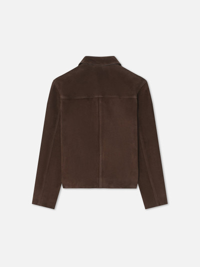 FRAME Retro Suede Jacket in Chocolate outlook