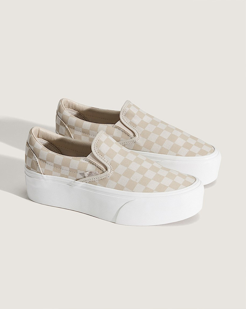 Vans Classic Slip-On Platform Checkerboard Shoe outlook