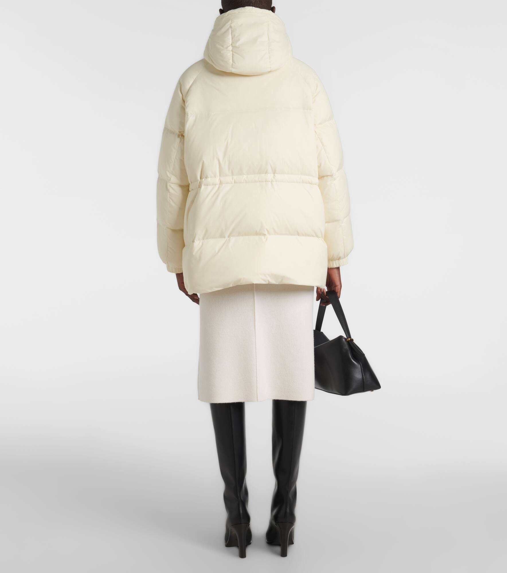 Shearling-trimmed down jacket - 3