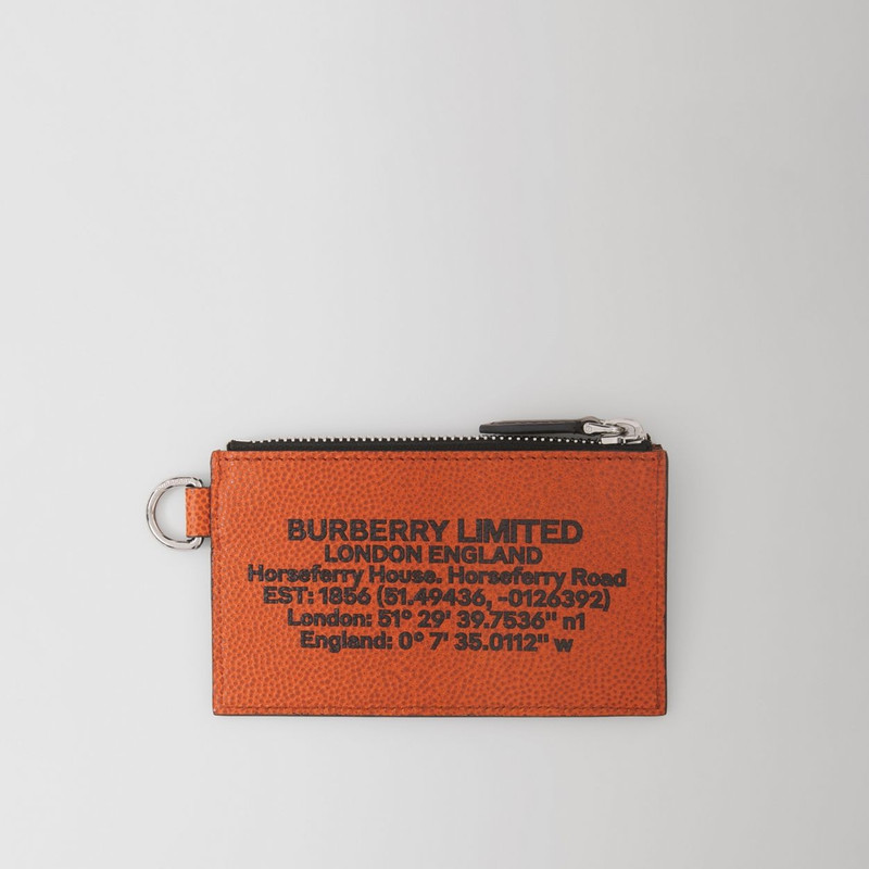 Location Print Leather Card Case Lanyard 1